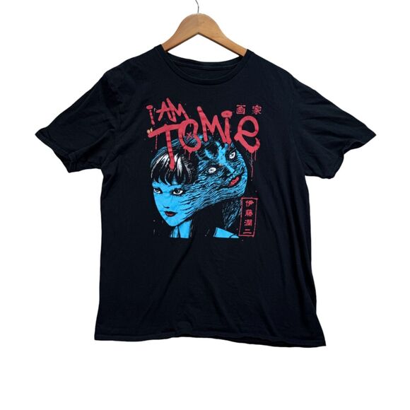 I Am Tomie Junji Ito Unisex Anime Horror Graphic Short Sleeve T-Shirt Black M - Picture 1 of 3